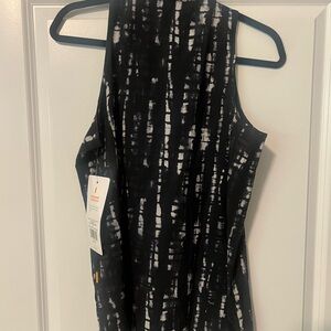 NWT Lucy Transcend Sleeveless Top-Fossil Hatchwork Print